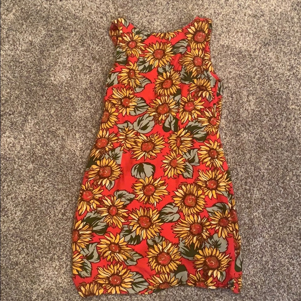 Sunflower print dress